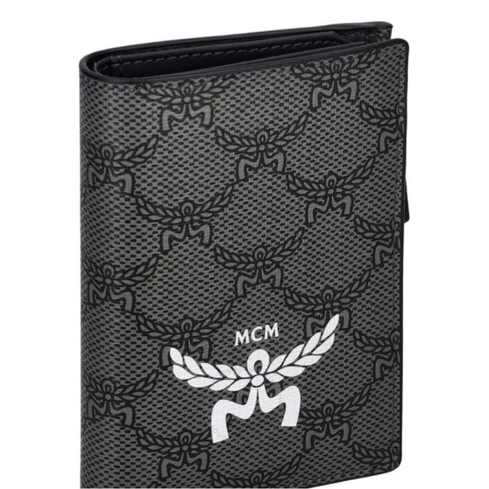 MCM Dark Grey Lauretos Himmel Bifold Wallet - NWT Full Inclusion
